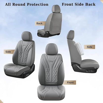 Coverado Car Seat Covers, Car Seat Covers Front Seats, 2-Pack Front Seat Cover, Nappa Leather Waterproof Seat Covers, Car Seat Protectors, Automotive Seat Covers Universal Fit for Most Vehicles