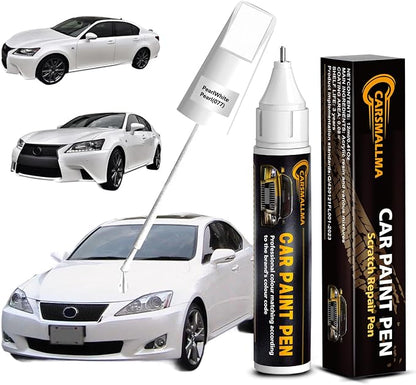 077 Pearl White/Starfire Pearl Car Touch Up Paint for Lexus, Color Accurate Car Paint Scratch Repair Pen Kit Quick & Easy Fix Vehicle Chips and Automotive Nicks Scuff