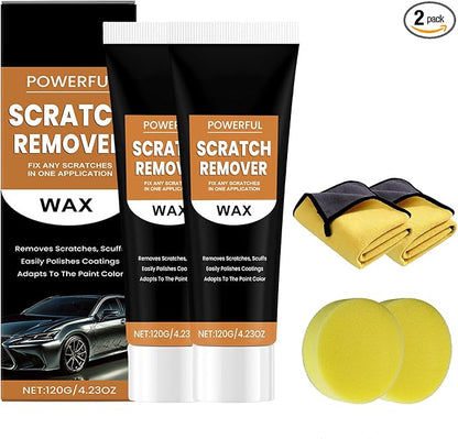 2 Pack Car Scratch Remover Wax,2026 Car Scratch Repair Paste for Deep Scratches,Professional Scratch Remover for Vehicles,Universal Car Scratch Removal Wax with Wipe and Sponge