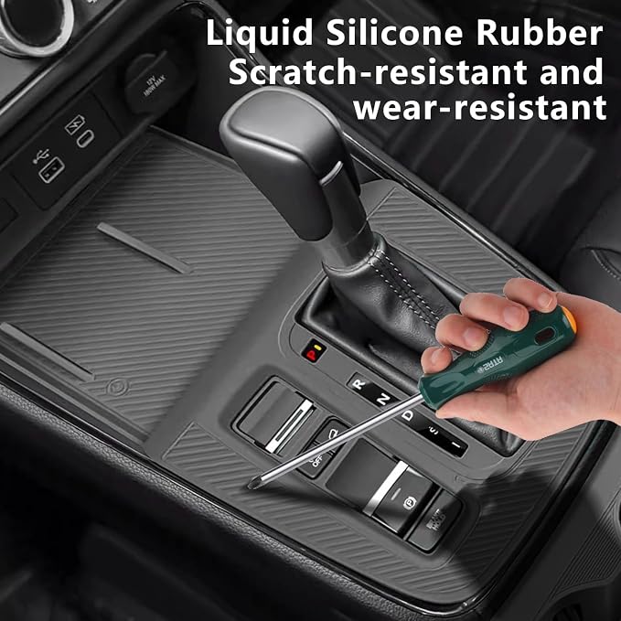 Temmis Center Console Silicone Organizer Wrap for Honda CRV 2023-2026 (Gasoline & Hybrid), Full-Wrap Center Consel Electrostatic adsorption Cover for Honda CRV-Black