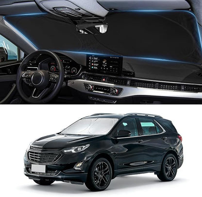 Sun Shade for Chevrolet Equinox Windshield Sunshade fit for Chevy Equinox 2010-2016 2017(Equinox EV Not Fit) Car Accessories Front Window Cover Shield Visor Protector Keep Interior Cool