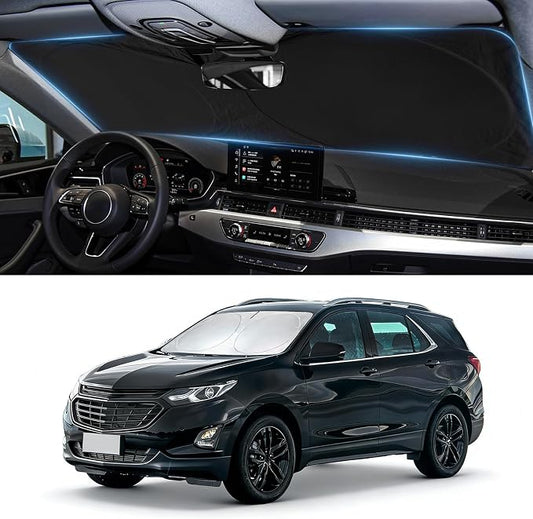 Sun Shade for Chevrolet Equinox Windshield Sunshade fit for Chevy Equinox 2010-2016 2017(Equinox EV Not Fit) Car Accessories Front Window Cover Shield Visor Protector Keep Interior Cool