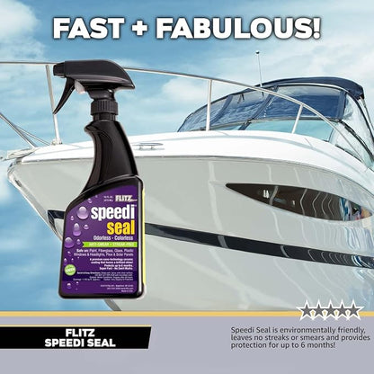 Flitz Speedi Seal - 16oz Bottle of USA-Made Ceramic Coating for Cars to Polish & Protect for Up to 6 Months - Works on Paint, Fiberglass, & More - Streak-Free Ceramic Spray Sealant (3 Pack)