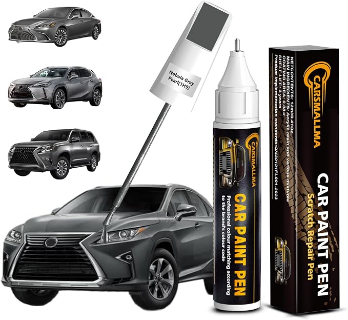 1H9 Nebula Gray Pearl Car Touch Up Paint for Lexus, Color Accurate Car Paint Scratch Repair Pen Kit Quick & Easy Fix Vehicle Chips and Automotive Nicks Scuff