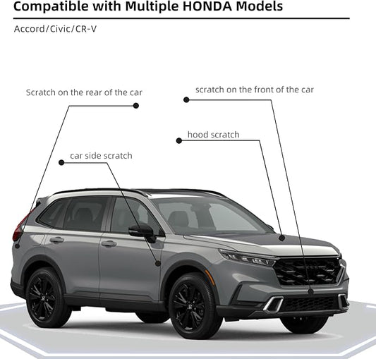 Meteorite Grey Metallic(NH-904M) Car Paint Touch Up Pen for Honda, 2-In-1 Color Accurate Touch Up Car Scratch Repair Paint Exact Match Honda Series Automotive Scratch Remover for Nicks & Chips Repair
