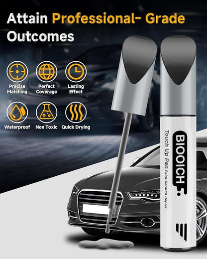 Touch Up Paint Pen Exact Color Match Car Chip and Scratch Repair (for Audi, Daytona Gray Pearl(LZ7S/6Y))