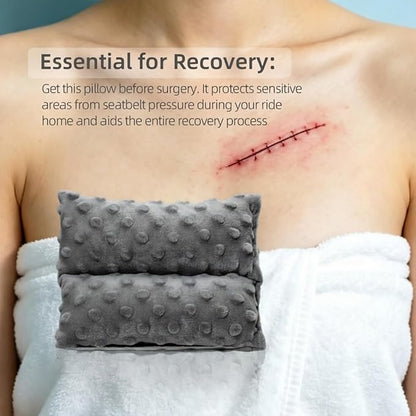 KANICER Chemo Port Pillows for Mastectomy, Pacemaker Pillow Heart Surgery Recovery Gifts，Heart Surgery Pads Bypass Breast Cancer Protectors (Gray)