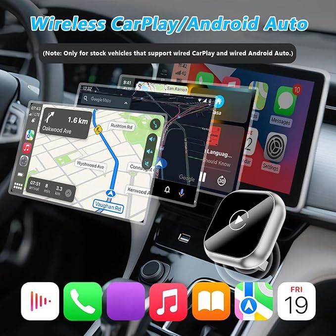 Wireless CarPlay Adapter for VW Beetle 2012-2026 2027+, 2026 Upgraded Mini Plug & Play USB Fast Stable Connection 3–5s Auto Connect, C/Silver