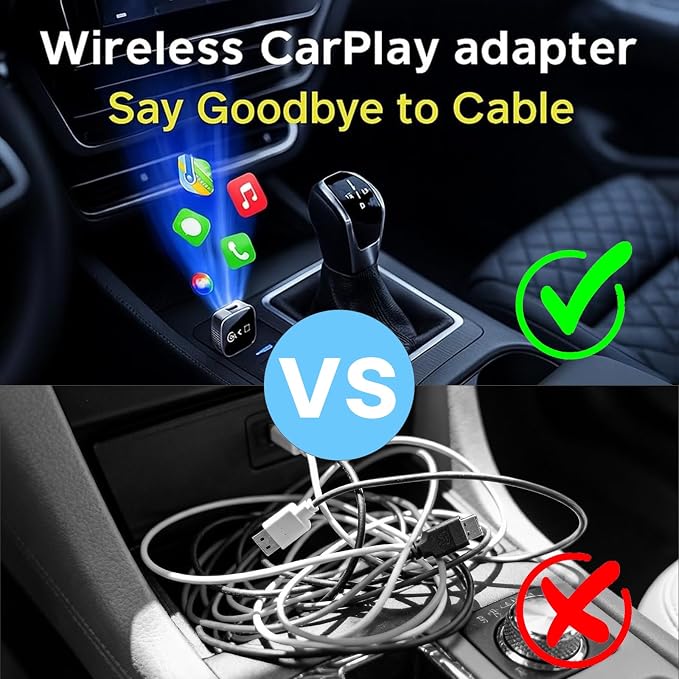 Wireless Carplay Adapter Screen Mirroring Adapter for Car Mirror Phone to Car Screen 2026 Auto Linker Pro 3 in 1 Bluetooth USB Apple Carplay and Android Auto Watch Tv Airplay Smart Box