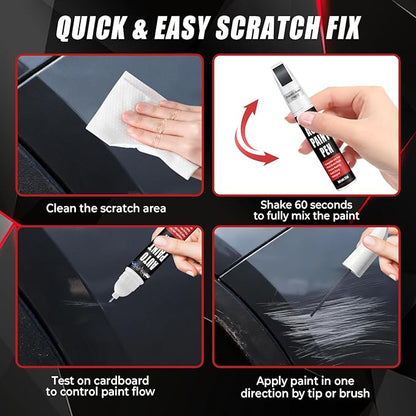 Touch Up Paint for Cars (Stealth Grey PN01), Compatible with Tesla Model Y/3/X/S, 0.4 fl oz Color Accurate 2-in-1 Car Paint Scratch Repair Pen, Easy to Use, Fast-Drying, Long-Lasting