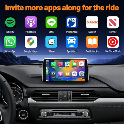 Mazda Apple CarPlay & Android Auto HUB OEM USB Media Retrofit Kit for Mazda 2/3/6/CX3 CX5/CX8/CX9/MX5/Miata 2014-2019 with MZD Connect System, New Upgraded TK78669U0C Parts