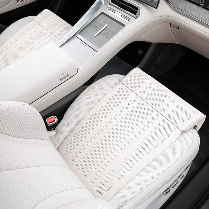 Car Seat Leg Support Extension Cushion for Car Driver Seat Extender Pad Leg Support Seat Pillow For Auid Q5 BMW X5 Toyota RAV4 Ford F150 Hyundai Tucson Honda CRV etc Universal Seat Cushion (white)