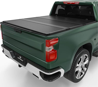YITAMOTOR FRP Hard Tri-fold Truck Bed Tonneau Cover Fits for Chevy Silverado/GMC Sierra 1500 New Body Style 2019-2026, Fleetside 5.8 ft Bed