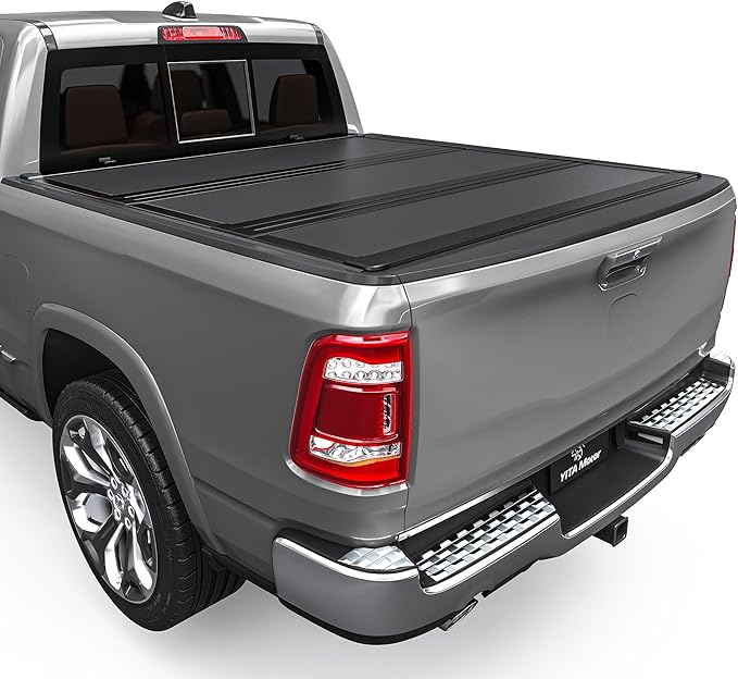 YITAMOTOR Low-Profile Hard Tri-Fold Truck Bed Tonneau Cover Compatible with Dodge Ram 1500 2009-2024 (19-24 Classic) with 6.4 ft Bed Without Rambox
