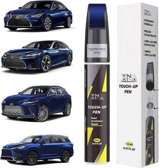 XNA Nightfall Mica(8X5) for Lexus Touch Up Paint, Car Scratch Remover for Nicks and Chips Repair, 2-In-1 Quick & Easy Fix Car Scratch Repair Kit with Exact Color-Matched