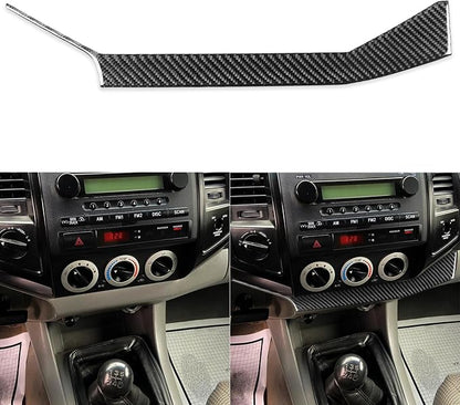 NVCNX Real Premium Carbon Fiber for Toyota 2nd Gen Tacoma Accessories 2005-2011 2006 2007 2008 2009 2010 Car Dash Central Strip Cover Interior Trim Thick Overlay Sticker Decal 1PC