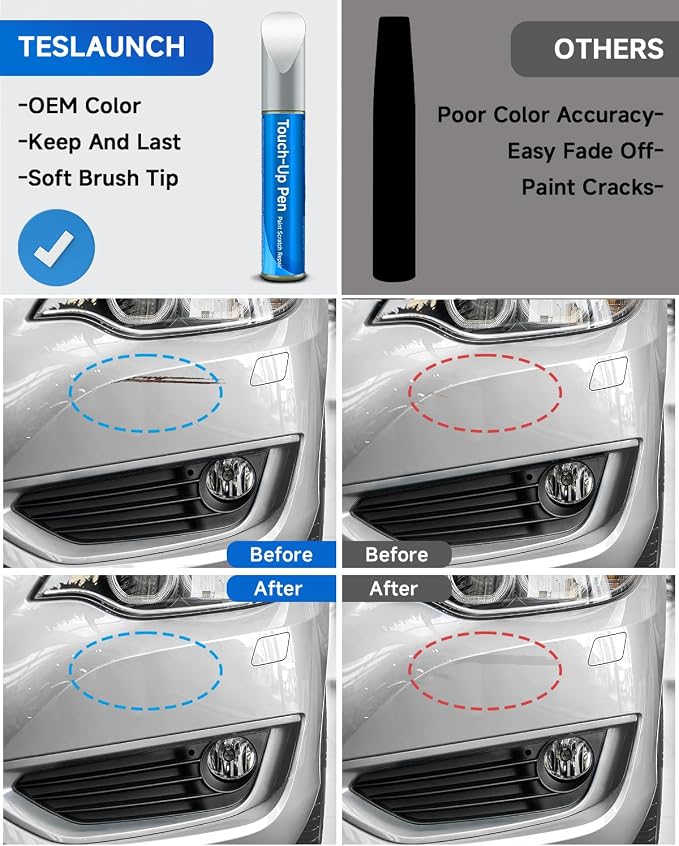 Touch Up Paint for BMW, Alpine White (300) Exact Match Touch Up Paint Car Scratch Repair (Alpine White for BMW 3/5/7 Series/X2/X4/2018 X5)