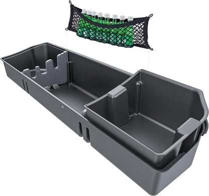 WHALEMOTOR Underseat Storage Compatible with Ford F150(2015-2026)&Super Duty(2017-2026) SuperCrew/Crew Cab, Upgraded Rear Under Seat Organizer Cargo Box for F-150 F250 F350 F450 F550