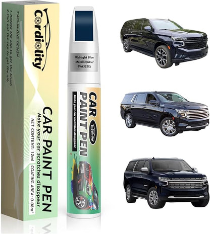 Car Touch Up Paint Midnight Blue Metallic(GLU/WA328E) for Chevrolet, Color Accurate Car Scratch Repair Remover Pen Fix Auto Paint Chips and Nicks
