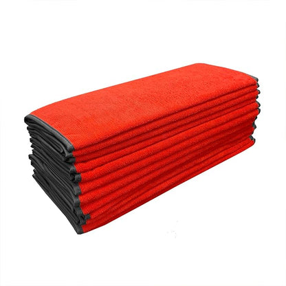 Detailer's Preference Large 320 GSM Microfiber Towels for Car Detailing, Washing, Drying, Ultra Soft Terry Weave, Scratch-Free, Lint-Free, Multi-Surface, Reusable, 16x24 Inch, 12-Pack, Red