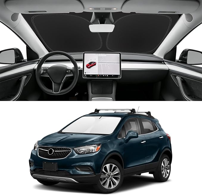 Custom Fit Windshield Sun Shade for Buick Encore 2013-2026 (Not for Encore GX), Blocks UV & Heat, Front Window Sunshade Accessories, Easy Fold & Store Keep Your Car Cooler