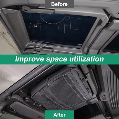 Car Sunroof Organizer Bag Compatible with 2024 2025 2026 Hummer EV Hardtop Roof Panel Storage Bag Waterproof Foldable Multi-Function Car Rooftop Carrier Sunroof Storage Bags (Front Left Side)