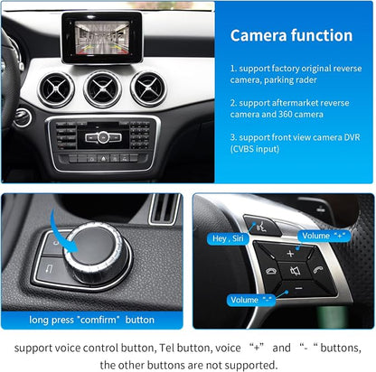 Road Top Wireless CarPlay Interface Decoder for Mercedes-Benz NTG4.5/4.7 | For C/E/GLK/ML/CLA/GLA/CLS/SLK 2012-2015 Year, Support Wireless Carplay, Android Auto, MirrorLink, AUX Required