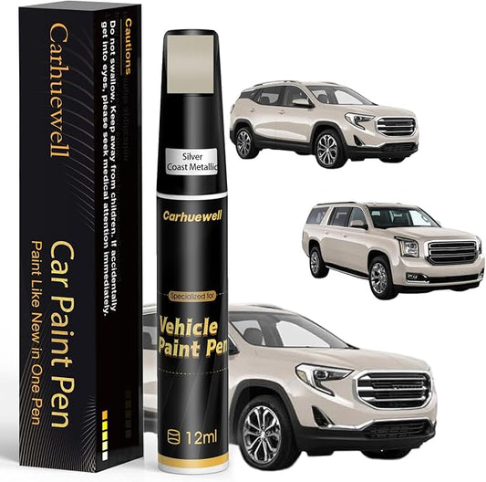 Touch Up Paint for GMC Silver Coast Metallic(GWT/WA102V) Car Touch Up paint Genuine Exact Color Code Compatible With GMC Vehicle