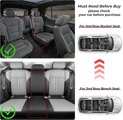 Auxko All Weather Floor Mats & Cargo Mat with Backrest Mat Fit for 2026 2025-2019 Subaru Ascent 7/8 Seats TPE Liners Accessories All Season Guard Odorless Floor & Trunk Mats & Back Seat Protector