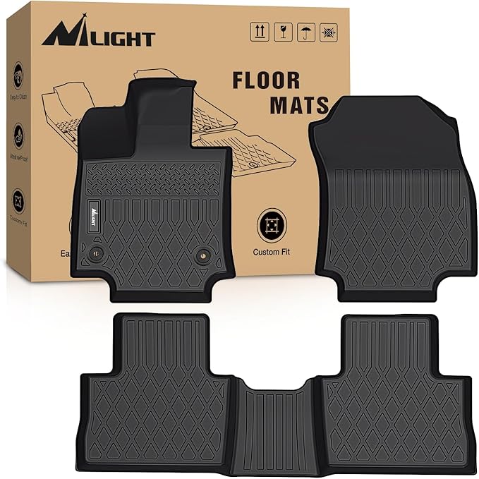 Nilight TPE Floor Mats for Toyota RAV4 Hybrid&Prime 2019 2020 2021 2022 2023 2024 2025 All Weather Custom Fit Heavy Duty Floor Liners