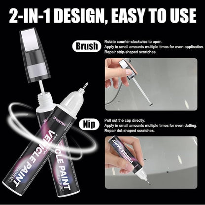 GNO/WA633D Slate Gray Metallic Touch Up Paint for Chevrolet, Car Scratch Repair Paint Kit with 2 in 1 Brush and Pen Nip, Exact-Match & Quick Drying Design for Chips and Nicks