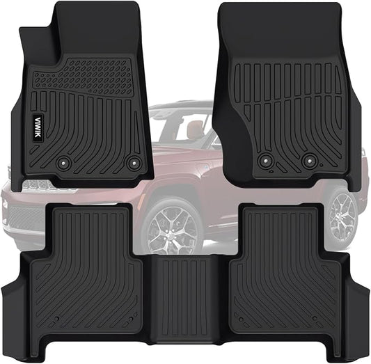 VIWIK Floor Mats for Jeep Grand Cherokee 2022 2023 2024 2025 2026 (Non L), All Weather Floor Liners for Grand Cherokee (Non L), TPE Rubber Automotive Floor Mats Front & Rear Non-Slip Odorless