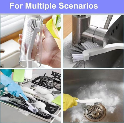 Deep Clean Brush Set Crevice Cleaning Brush Window Groove Cleaner Tools Kit for Small Spaces, Sliding Door, Shutter, Air Conditioner, Bathroom/Shower, Blinds, Vents