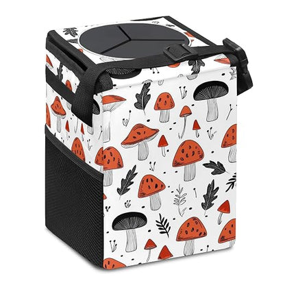 Car Trash Can – Multi-Purpose, Lightweight and Portable with Durable Water-Resistant Coating, No Installation Required, Practical and Ample Capacity, Variety of Colors.Mushroom