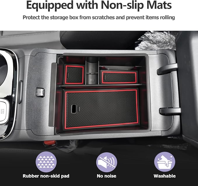 Center Console Organizer Compatible with 2025 2026 Hyundai Tucson SEL/SE Armrest Storage Box Armrest Console Organizer 2025 Tucson Accessories (ONLY FOR TUCSON SEL/SE/XRT,NOT FOR PHEV&Limited&N-Line)