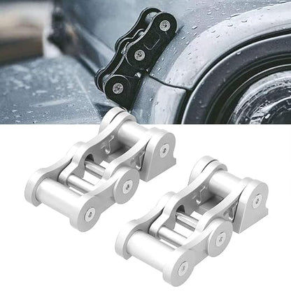 Hood Latches Kit Durable Secure Locking System for JK 2 Door & Unlimited 4 Door 2007‑2017 Off Roading Enthusiasts (Silver)