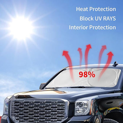 INSAUTO for Rogue Windshield Sun Shade Sunshade Foldable for Nissan Rogue 2014-2020 Windshield Cover Sun Visor Custom Fit for 2021-2023 Nissan Rogue 3rd Gen Accessories Blocks UV Rays Protector