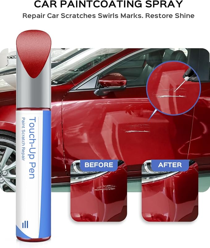 41V Soul Red Metallic Tricoat Touch Up Paint Compatible with Mazda Exact Match Chips and Nicks Touch Up