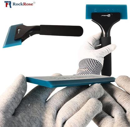 RockRose Elite 6" Cast Aluminum Squeegee – Sturdy, Long-Handle Anti-Slip Grip Precision Blade Change with Allen Wrench Professional Window Tint Application Tool-2 Units