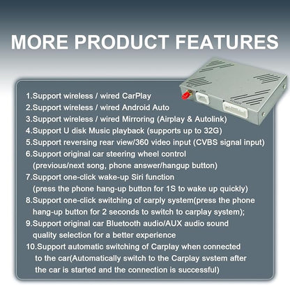 Toyota Wireless CarPlay/Android Auto Dongle | Plug & Play for 2014-2019 Sienna, Prius, Tacoma, Tundra, Highlander, RAV4, 4Runner with Entune 2.0 | Works with OEM Camera & Controls