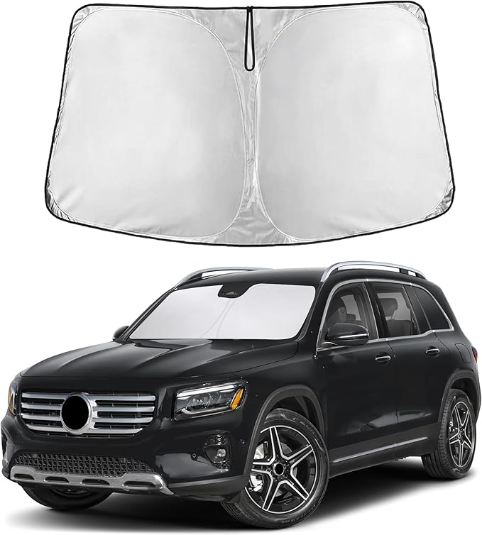 EcoNour Windshield Sunshade Compatible for Mercedes Benz GLB 2020-2024 2025 2026, Sun Visor for Front Windshield & Window Sun Shade Cover, UV Heat Blocker & Protector, Car Accessories