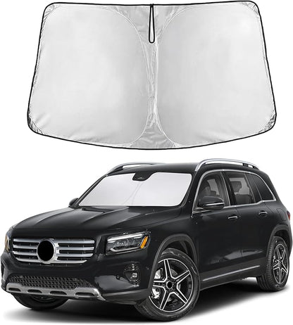 EcoNour Windshield Sunshade Compatible for Mercedes Benz GLB 2020-2024 2025 2026, Sun Visor for Front Windshield & Window Sun Shade Cover, UV Heat Blocker & Protector, Car Accessories