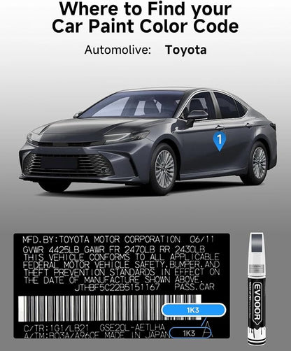 Touch Up Paint Compatible with Toyota Exact Match 2 in 1 Touch up Paint for Chips and Nicks Repair (Celestite(1K3))