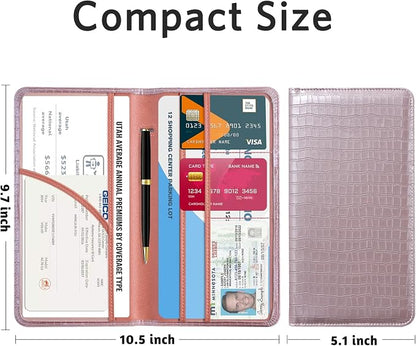 CoBak Car Registration and Insurance Holder - Vehicle Glove Box Car Organizer,Auto Truck Comparment Accessories Case with Magnetic Closure for Driver License,Cards