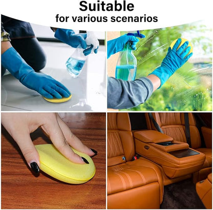 PSLER 30 Pack Foam Applicator Pads - Foam Car Wax Applicator Pad Detailing Round 4 inch Polishing Sponges for Car Wax Applicator Pad -Yellow