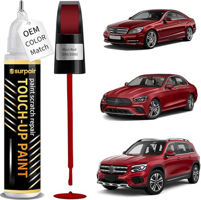 Mars Red 590/3590 Touch up Paint for Mercedes-Benz OEM Color Match Car Scratch Repair Kit for Nicks & Chips Scratches Quick & Easy Paint Fix 2-In-1 Car Scratch Remover Pen
