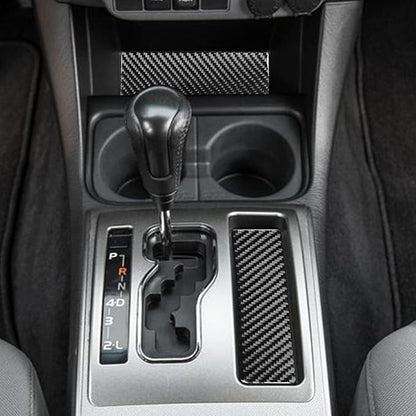 NVCNX Real Premium Carbon Fiber for Toyota 2nd Gen Tacoma Accessories 2005-2015 2006 2007 2008 2009 2010 2011 2012 2013 2014 Center Console Organizer Insert Mat Cover Interior Trim Sticker Decal 2PCs