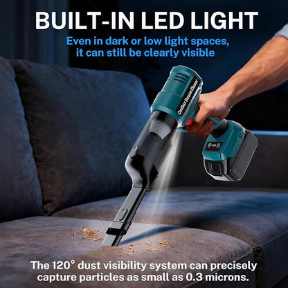 YEX-BUR Cordless Handheld Vacuum for Makita 18V Battery(Tool Only), 240W Powerful Car Vacuum with Brushless Motor, 3-Speed, 5 Filters, Portable Vacuum Cleaner for Home Office Car Pet