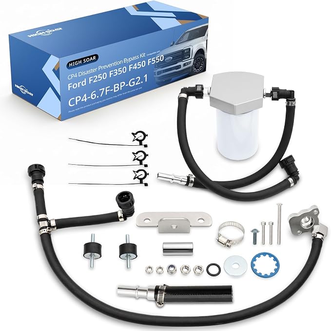 High Soar CP4 Disaster Prevention Bypass Kit Compatible with Ford F250 F350 F450 F550 2011-2025 6.7L Powerstroke Diesel Engine Replace # CP4-6.7F-BP-G2.1, 7031190