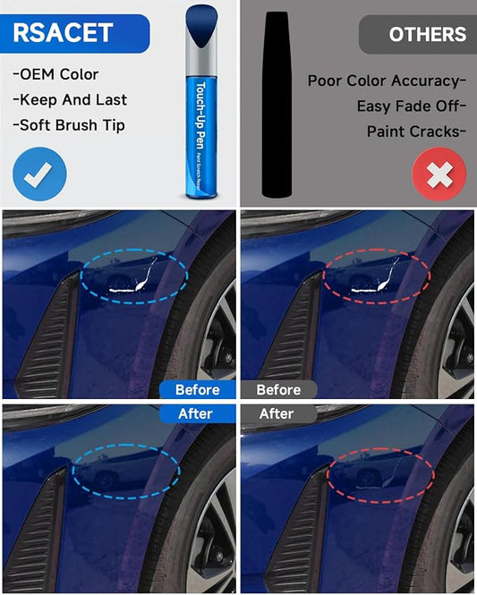 8T5 Dark Blue Metallic Touch Up Paint Compatible with Toyota Exact Match Touch Up Paint Car Scratch Repair